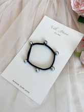 Load image into Gallery viewer, Grey Pearl Hair Tie