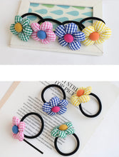 Load image into Gallery viewer, Check  Flower Hair Tie / Single Item