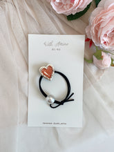 Load image into Gallery viewer, Apricot Heart Hair Tie