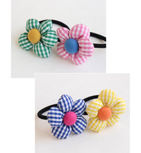 Load image into Gallery viewer, Check  Flower Hair Tie / Single Item