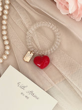 Load image into Gallery viewer, Red Heart Hair Tie
