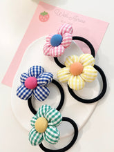 Load image into Gallery viewer, Check  Flower Hair Tie / Single Item