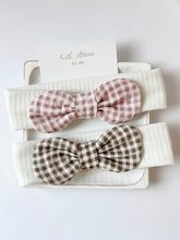 Load image into Gallery viewer, Check Bow Headband