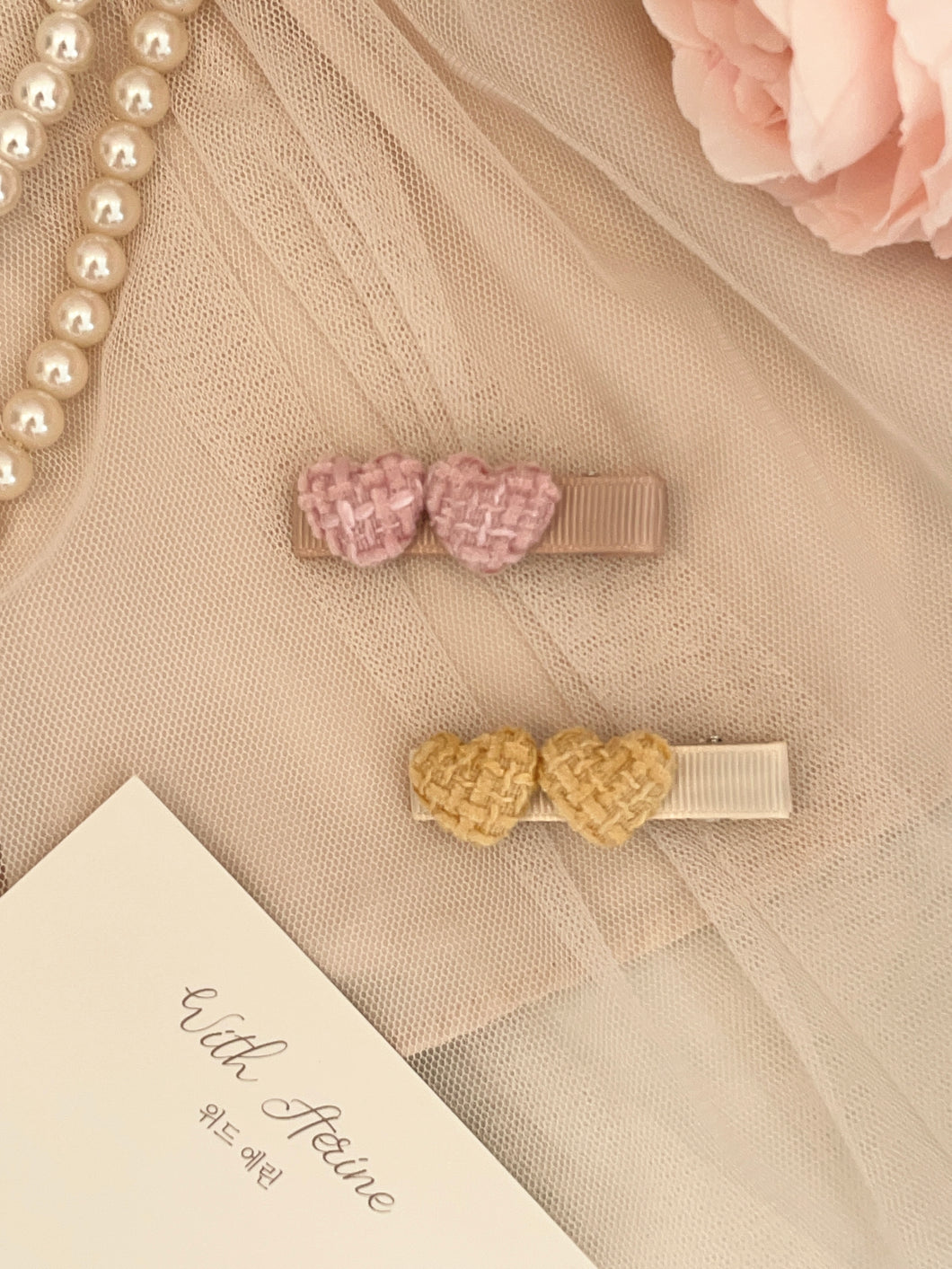 Tweed Heart / 2colors / Single item