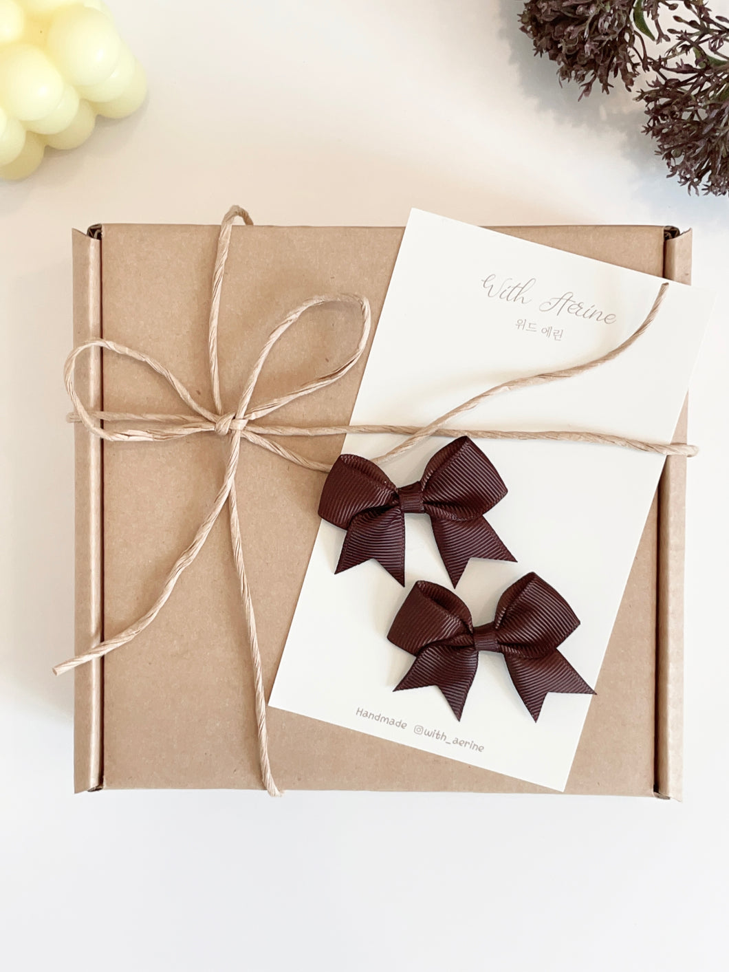 Classic Bow Hazelnut / set of 2 [Baby Line]